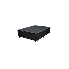 Cama Box Baú Casal Sintético Preto