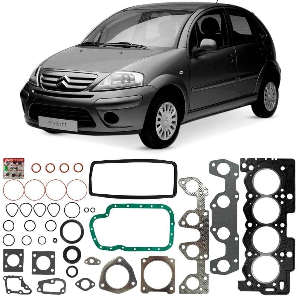 Jogo Junta Motor Citroen C3 1.4 2003 A 2012 Completo Sabó