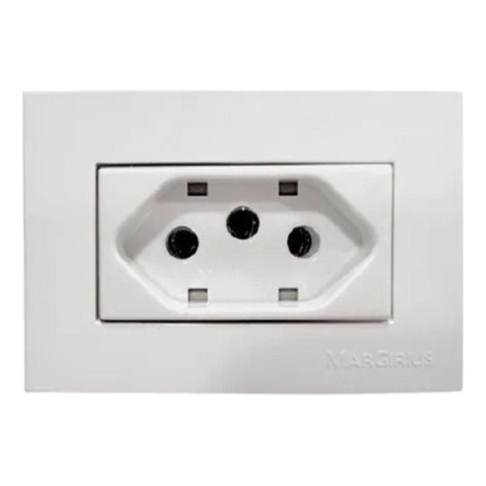 Plugue triangular 2p t nbr 14136 20a 250v preto 57403011 tramontina ...