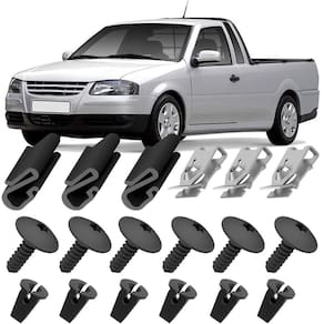 Kit Grampos Presilhas Parafusos e Buchas Do Parabarro Saveiro G4 2006 2007 2008 2009 2010