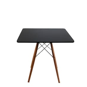 Mesa De Jantar Quadrada 80x80 Cm Eiffel Pés Palito Maravilha Móveis Preta