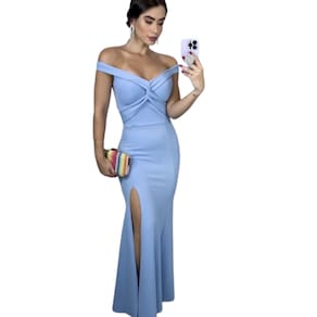 Vestido Feminino Longo De Festa De Casamento Formatura Fenda