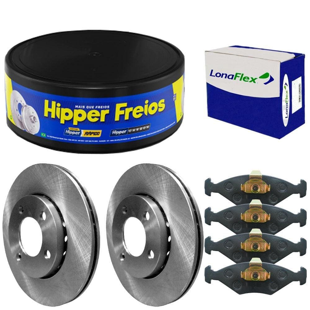 Kit Pastilha Disco Courier 1.6 2001 A 2009 Diant Ventilado