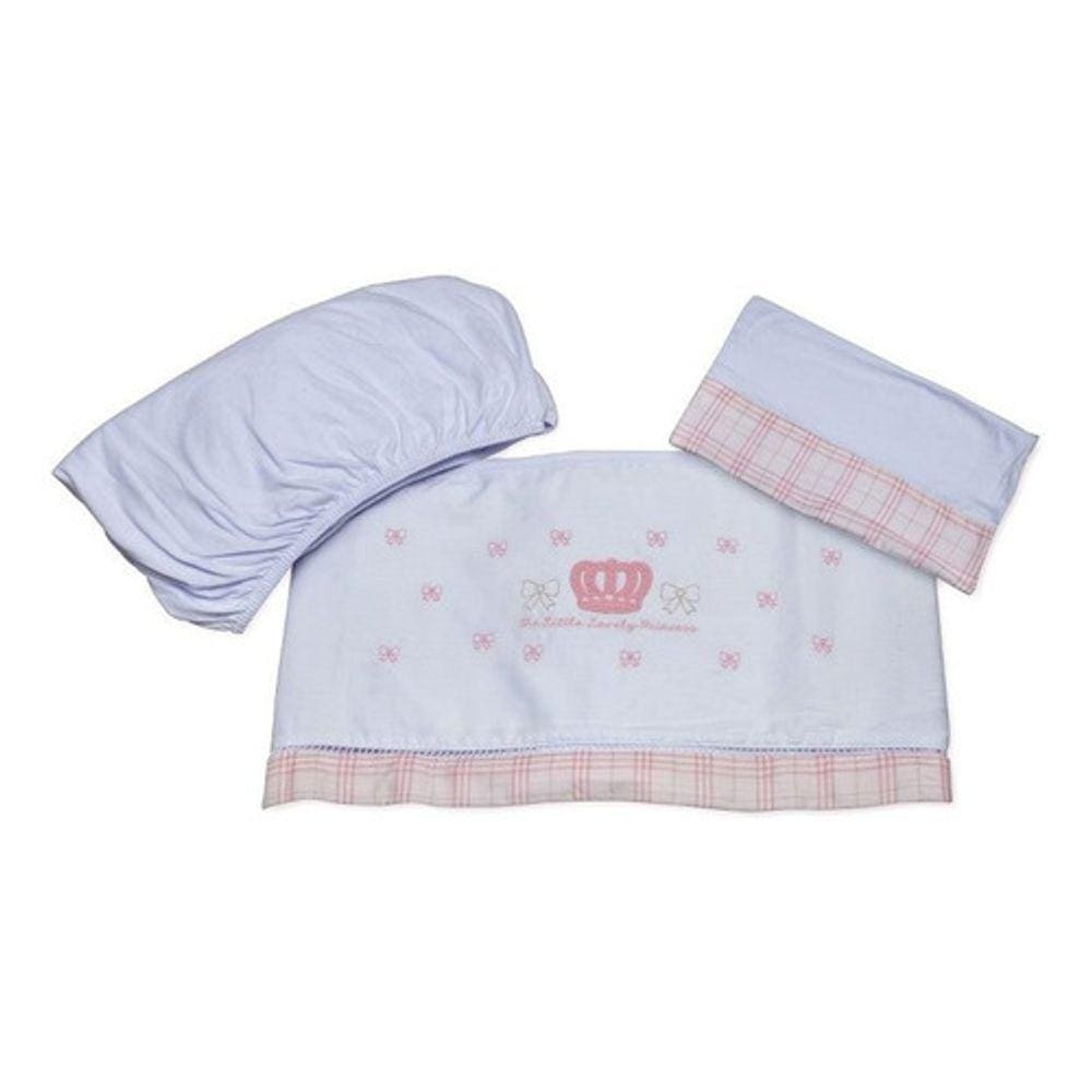 Jogo Lençol Berço 3 Peças Lovely Princess Classic For Baby