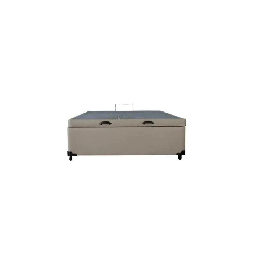 Cama Box Baú Viúvao Linhão Bege Com 128cm de Largura