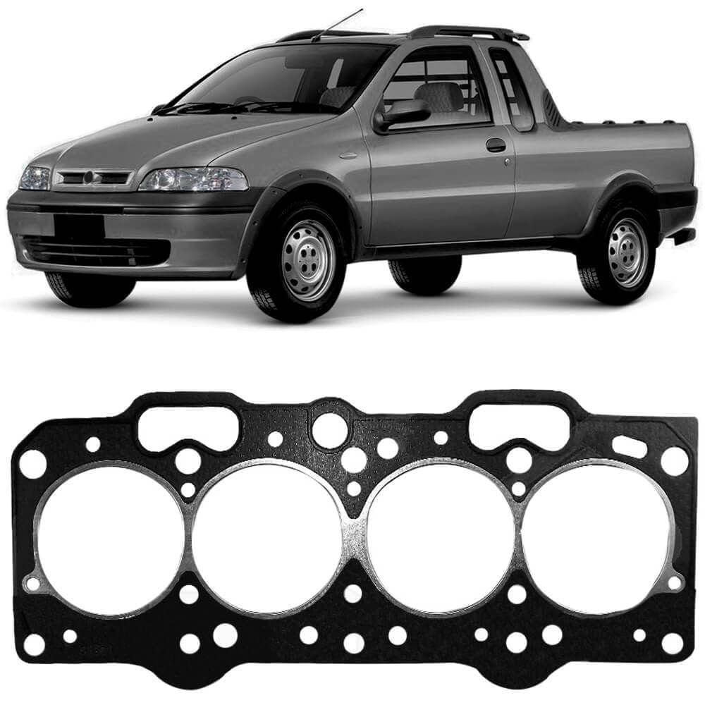 Junta Cabeçote Motor Fiat Strada 99 A 2004 Fibra Sabó