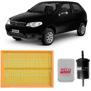Kit Filtro Ar Óleo Combustível Fiat Palio 2006 A 2017 Wega