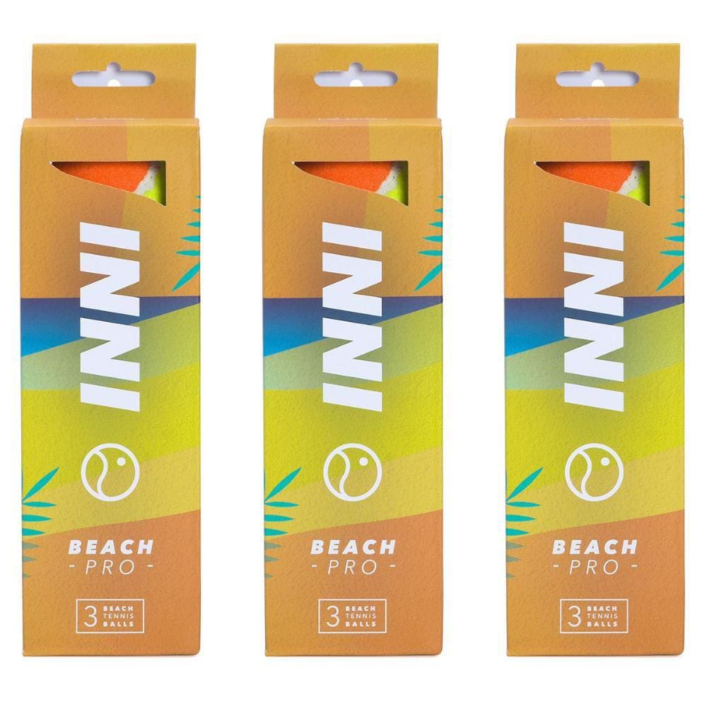 Bola de Beach Tennis Inni Beach Pro Pack com 3 Tubos