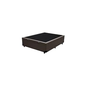 Cama Box Baú Casal Linhão Marrom Com Pistão A Gás