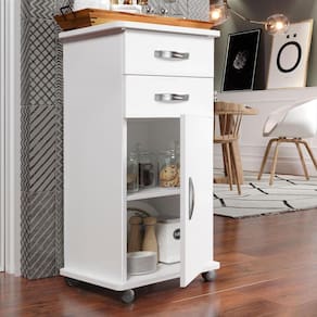 Balcão Aparador/ Buffet 1 Porta 2 Gavetas com Rodízio - Bella Vercelli 270