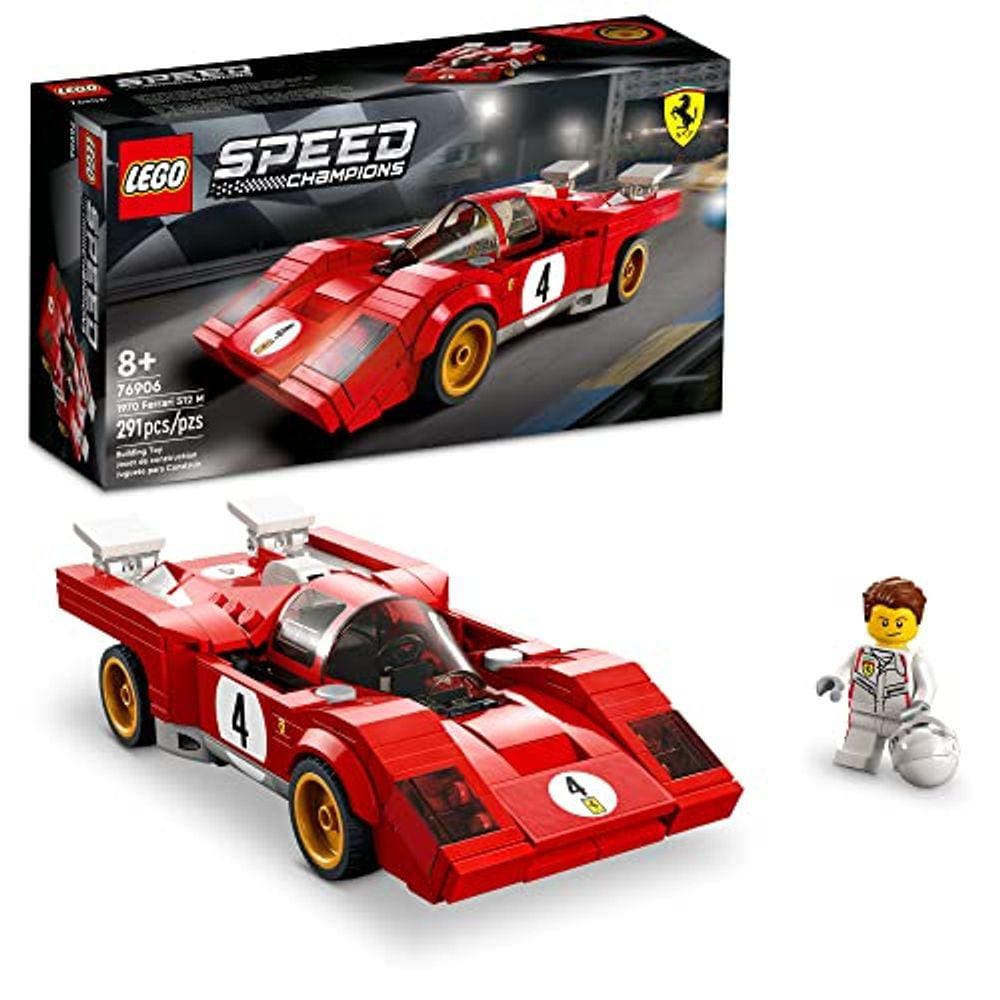 LEGO Speed Champions 1970 Ferrari 512 M 76906 Toy Building Kit; Recriação Colecionável de um carro de corrida icônico para crianças de 8 anos; Inclui