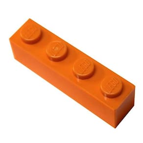 Peças e peças LEGO: laranja (laranja brilhante) 1x4 tijolo x100