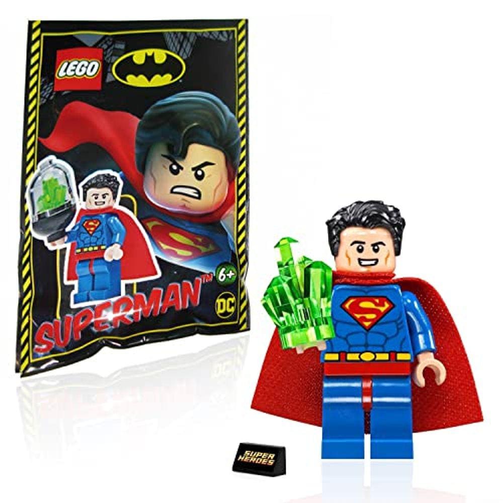 LEGO DC Super Heroes Minifigure - Superman (com Kryptonita e Display Stand) 76096