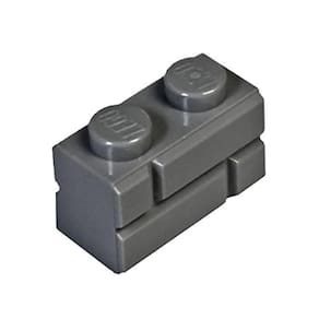 LEGO Partes e Peças: Cinza Escuro (Cinza Pedra Escura) 1x2 Mas