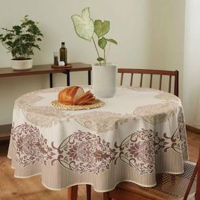 Toalha De Mesa Pop Quadrada 4 Lugares Sintra Marrom 140X140