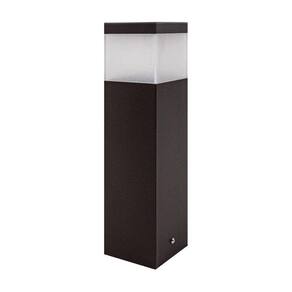 Poste Balizador 30cm MARROM P/ Jardim Em Alumínio p/ lâmpada E27 St1301