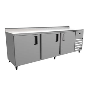 Balcão de Serviço Refrigerado 2,50 Metros Inox com Borda e Espelho VBSR25 220V - Venâncio