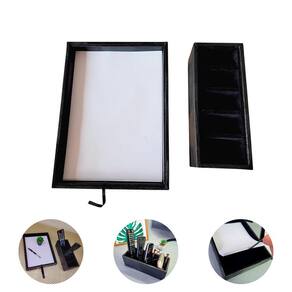 Kit Organizador 2 Peças Bandeja Porta Folha A4 Sulfite Porta Objetos Controle 5 Divisórias Sintético