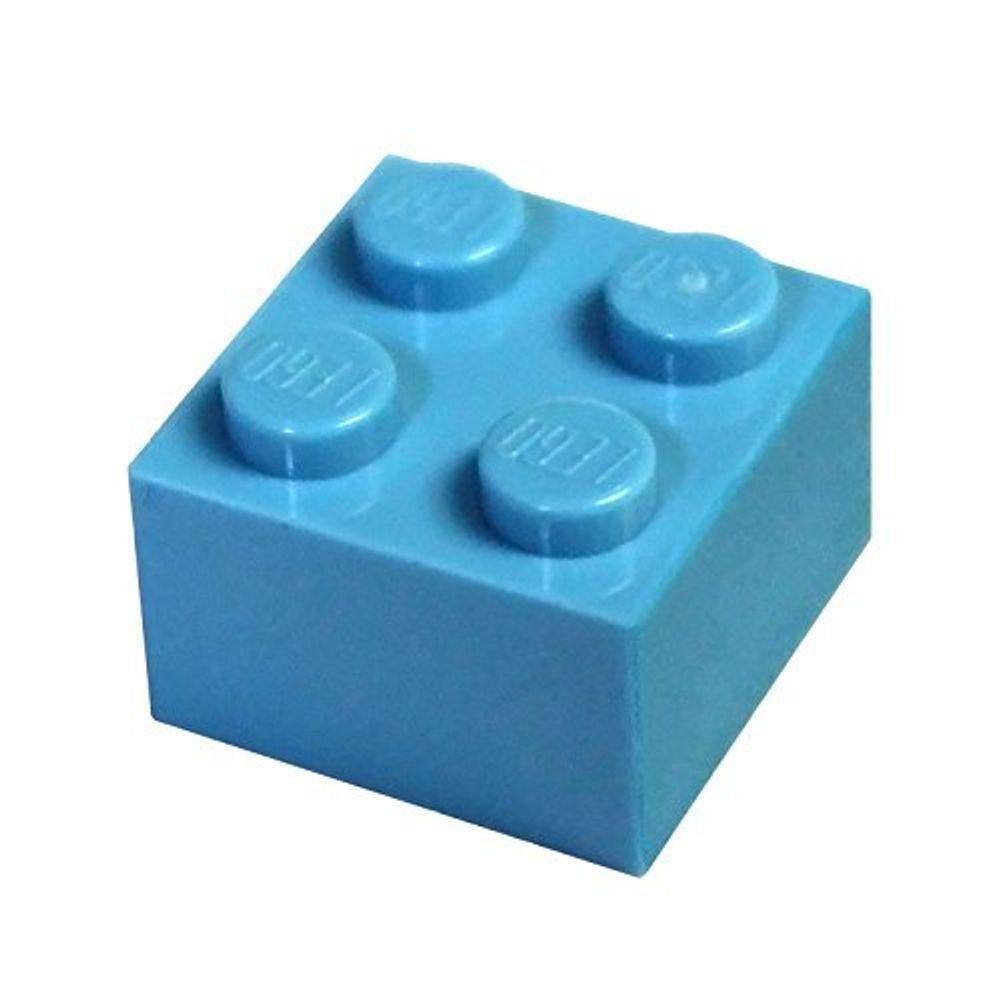Peças e peças LEGO: Azure médio (azul celeste profundo) 2x2 tijolo x20