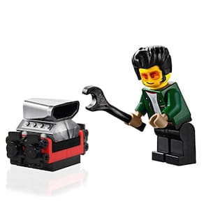 LEGO City Town Race Minifigure - Banda de rodagem Octane (com chave inglesa