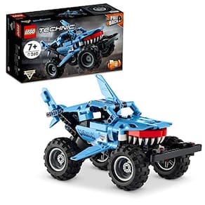 LEGO Technic Monster Jam Megalodon 42134 Model Building Kit; Uma construção 2 em 1 para crianças que amam brinquedos de caminhão monstro; As crianças