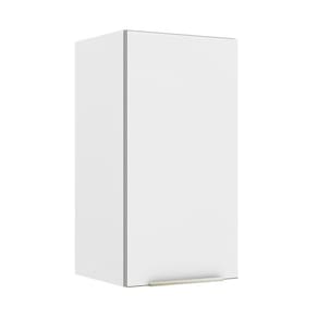 Armário Aéreo 35 Cm 1 Porta Branco/Branco Veludo