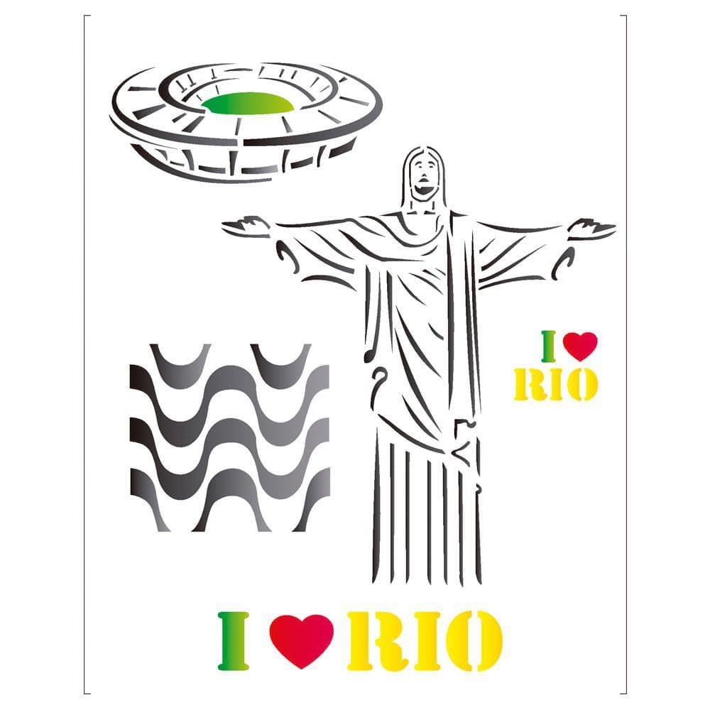 Stencil Sp. 20X25 1238 Cidade Rio de Jan