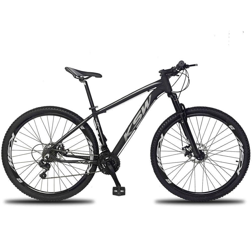 Bicicleta Aro 29 KSW XLT 21V Câmbios e Trocador Shimano Suspensão 100MM