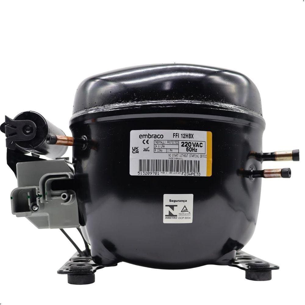 Motor Compressor Embraco 1/3 + Ffi12Hbx R134A - 127V