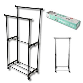 Arara Dupla Closet Cabideiro Plástico E Ferro Clink 5Kg Top