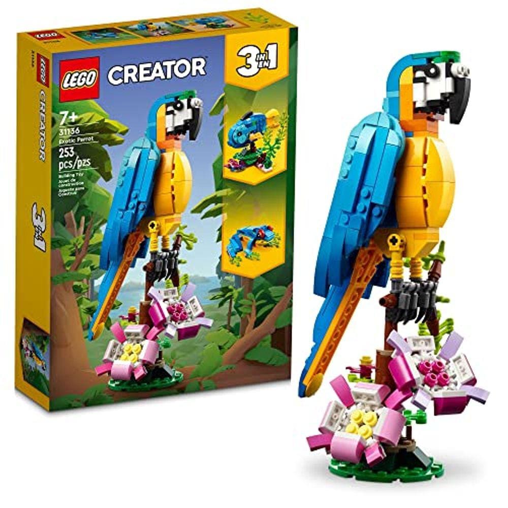 LEGO Creator 3 em 1 Papagaio Exótico para Sapo para Peixe 31136 An