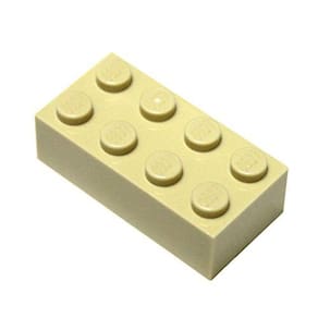 LEGO: Tijolo Tan 2x4 (amarelo) x50