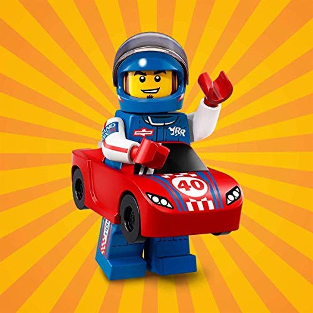 Minifigura de festa colecionável LEGO Series 18 - Race Car Guy (71021)