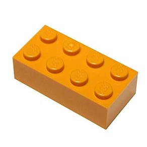 LEGO Peças: Laranja (Laranja Brilhante) 2x4 x50