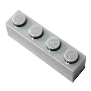 Peças e peças LEGO: cinza claro (cinza pedra médio) 1x4 tijolo x20