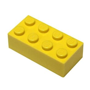 LEGO: Tijolo Amarelo (brilhante) 2x4 x50