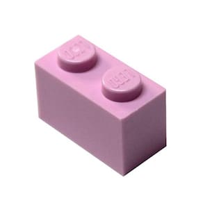 Peças e peças LEGO: rosa brilhante (roxo claro) 1x2 tijolo x100