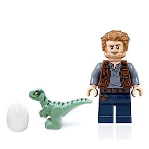 LEGO Jurassic World Dominion - Owen Grady Minifigura (com Blue The Raptor e Dinosaur Egg) 75930