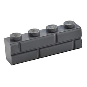 Peças e Peças de Lego: 1x4 tijolos de perfil de alvenaria (25 PCes, cinza de pedra escura)