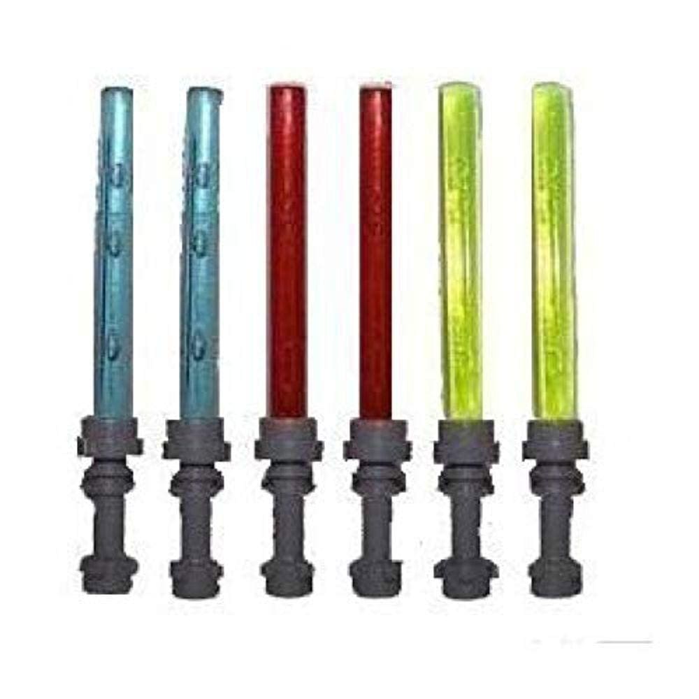 Lego Conjunto de 6 Sabres de Luz (2 Vermelhos, 2 Azuis, 2 Amarelos)