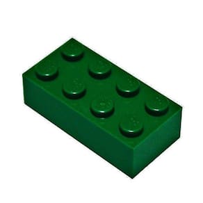 Peças e peças LEGO: verde escuro (verde terra) 2x4 tijolo x50