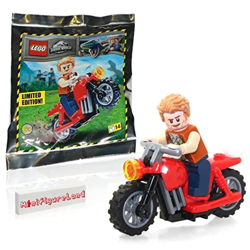 LEGO Jurassic World Minifigure - Owen Grady (com Motorcyc