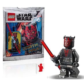 LEGO Star Wars The Clone Wars Minifigure - Darth Maul (Pernas Impressas com Armadura de Prata) com Sabre de Luz Duplo