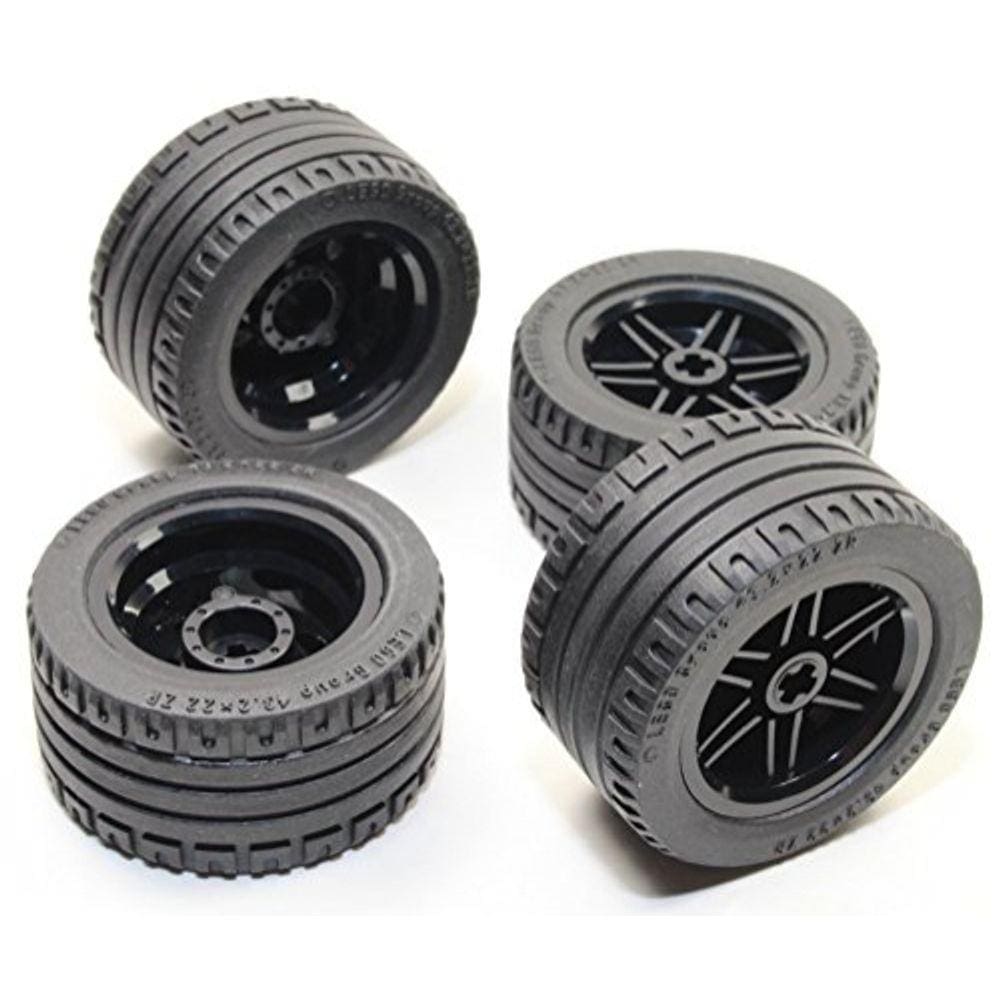 Technic 8pc Roda Preta e Conjunto de Pneus (Mindstorms nxt ev3 pneu) 56145 44309