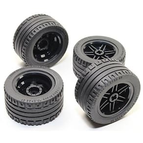 Technic 8pc Roda Preta e Conjunto de Pneus (Mindstorms nxt ev3 pneu) 56145 44309