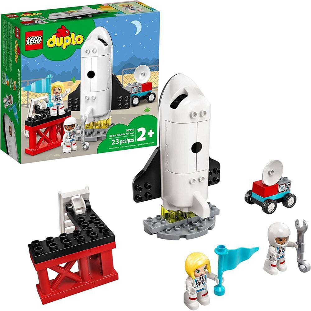 LEGO DUPLO Town Space Shuttle Mission 10944 Building Toy; Playset de Aprendizagem Criativa do Ônibus Espacial, Novo 2021 (23 Peças)
