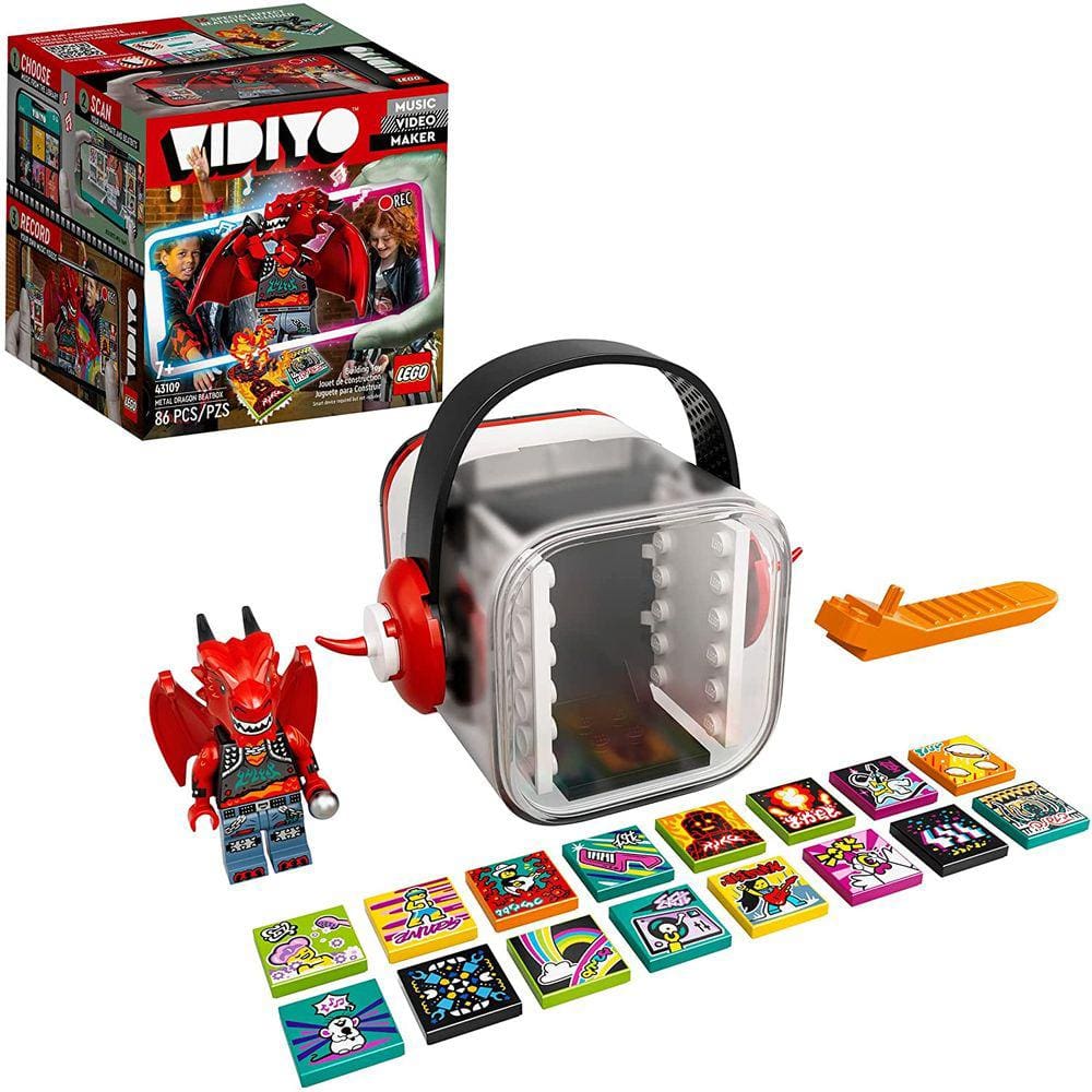 LEGO VIDIYO Metal Dragon Beatbox 43109 Building Kit Toy; Inspire as crianças a dirigir e estrelar seus próprios vídeos musicais; Novo 2021 (86 peças)