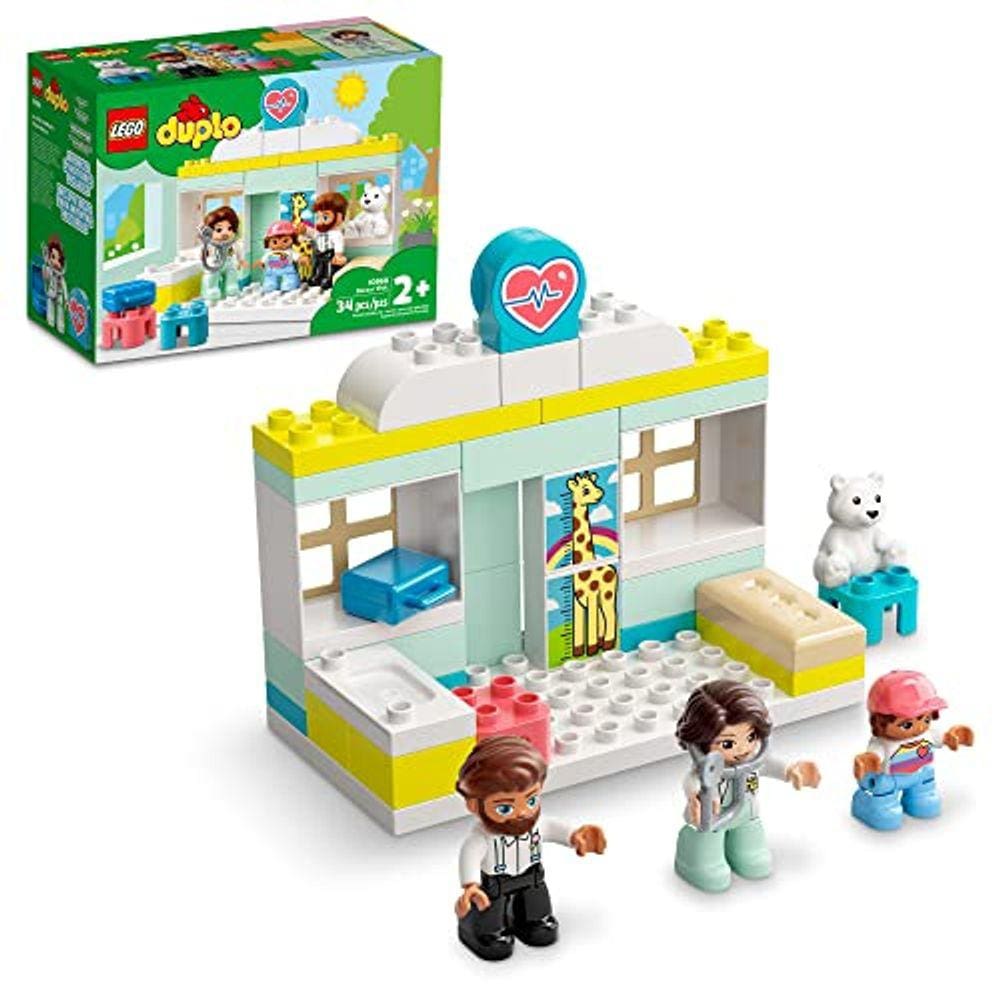 LEGO DUPLO Rescue Doctor Visit 10968 Educational Building Toy; Playset da Clínica Médica para Crianças Pré-Escolares com mais de 2 anos (34 peças)