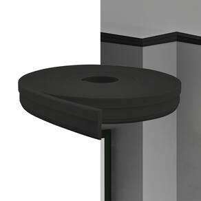 Rodateto EVA Autocolante 5cm RT34 Preto 10 Metros MeuRodapé