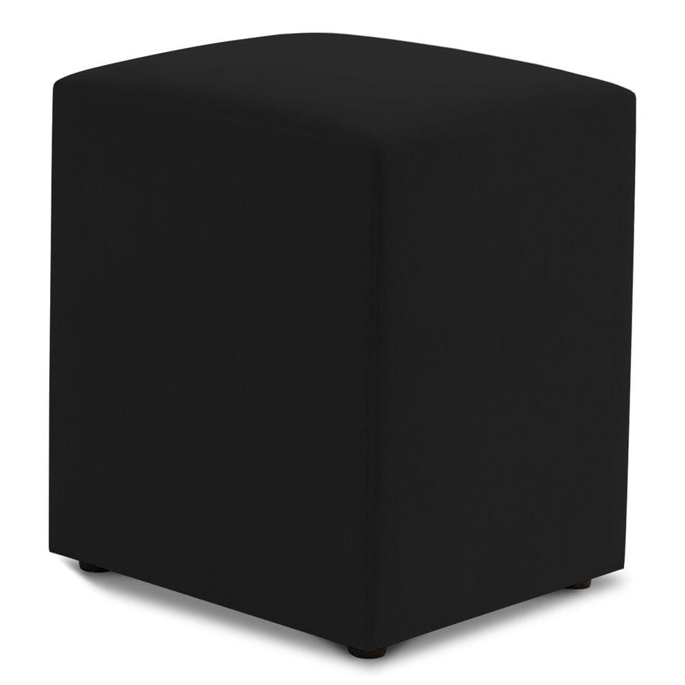 Puff Decorativo Sala de Estar Quadrado 36x47cm Suede Preto - Desk Design